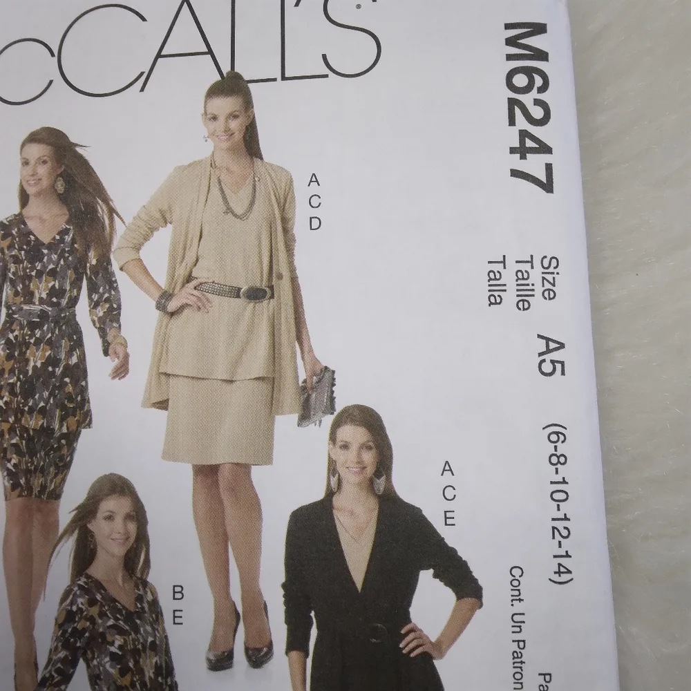 MCCALL'S M6247 Sz 6-14 Business Casual Capsule Wardrobe In Knits By Nancy Zieman